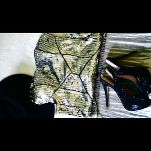 BEBE sequin cocktail dress